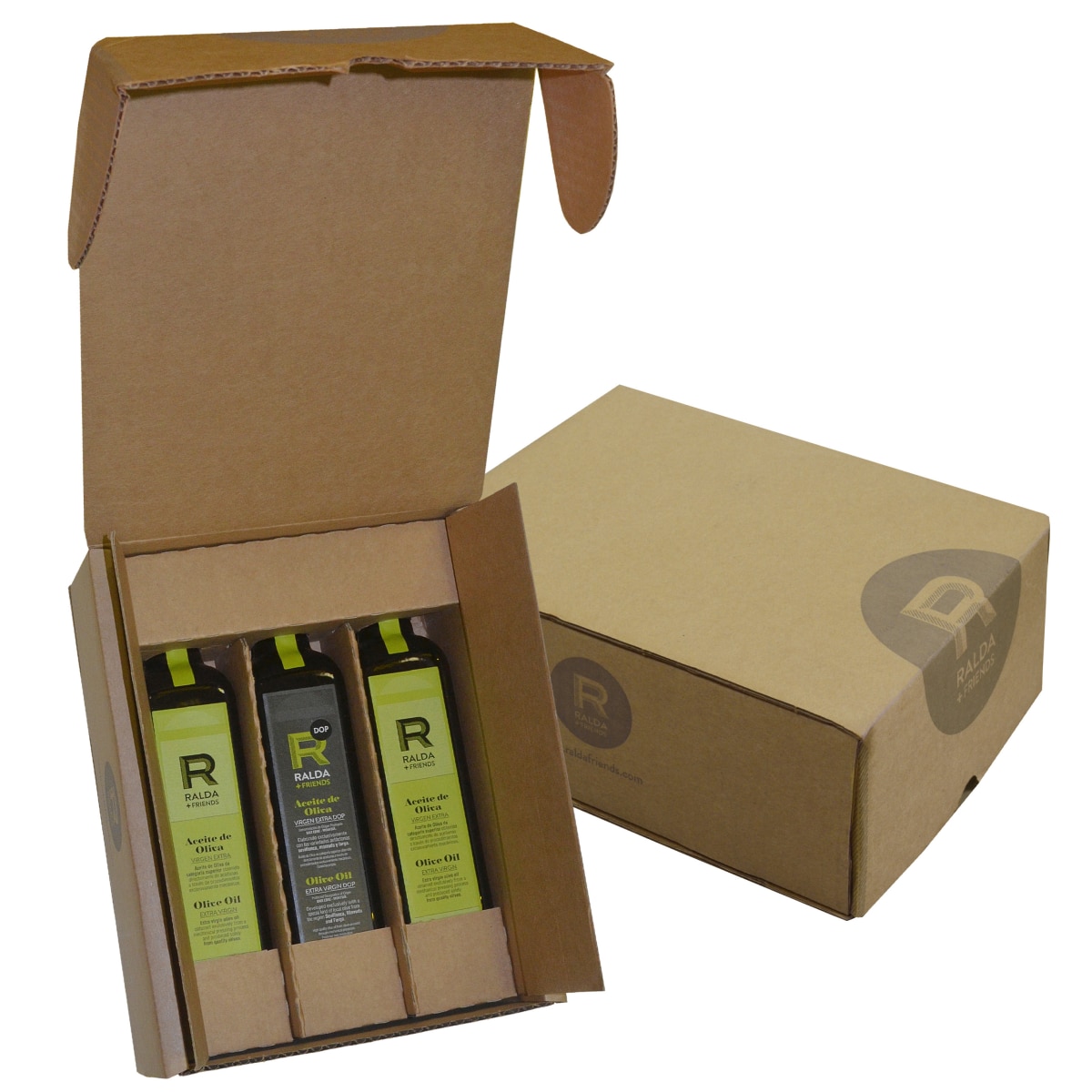 Set Geschenkbox 3 Flaschen Olivenöl 0.5 Liter Ralda & Friends