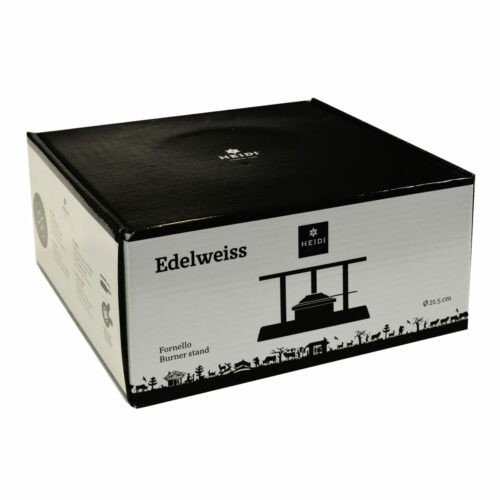 Edelweiss Rechaud Sockel aus Holz Ø 21.5cm Heidi Cheese Line